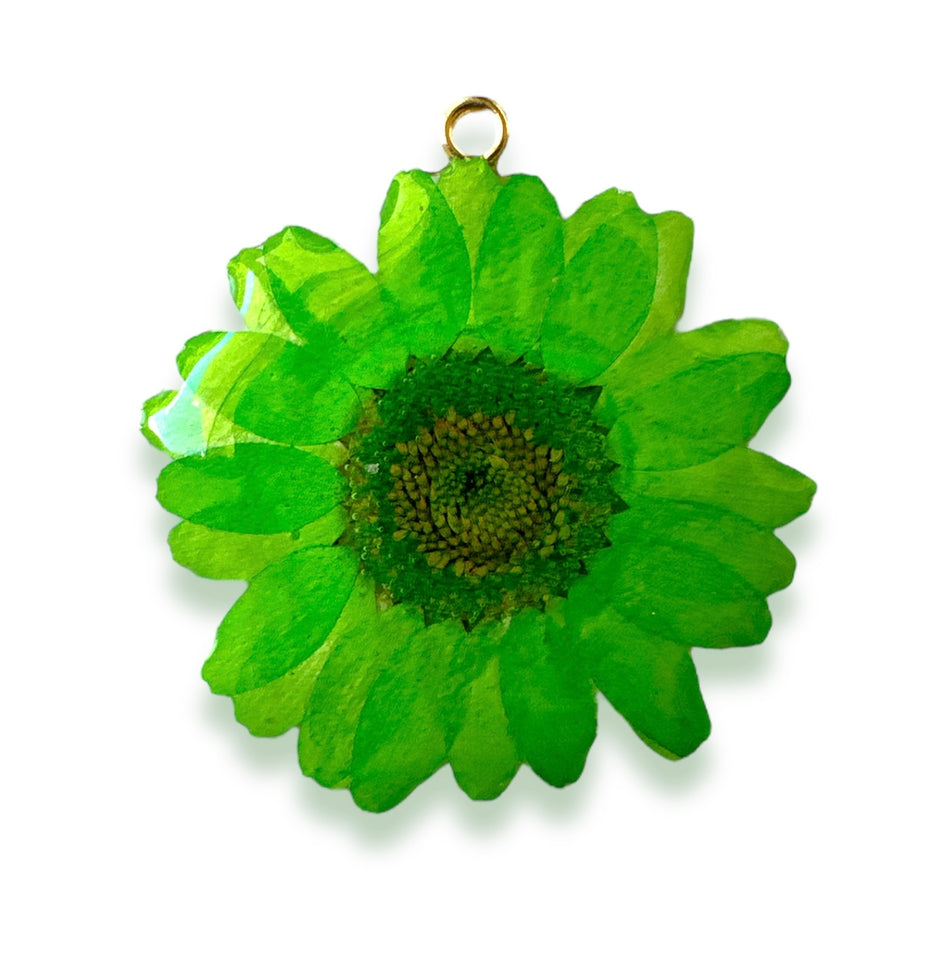 Small Natural Flower Pendant 1inch, 1pc