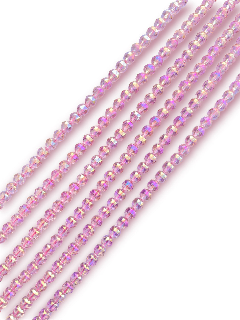 Faceted Round Crystal Strand, 8mm