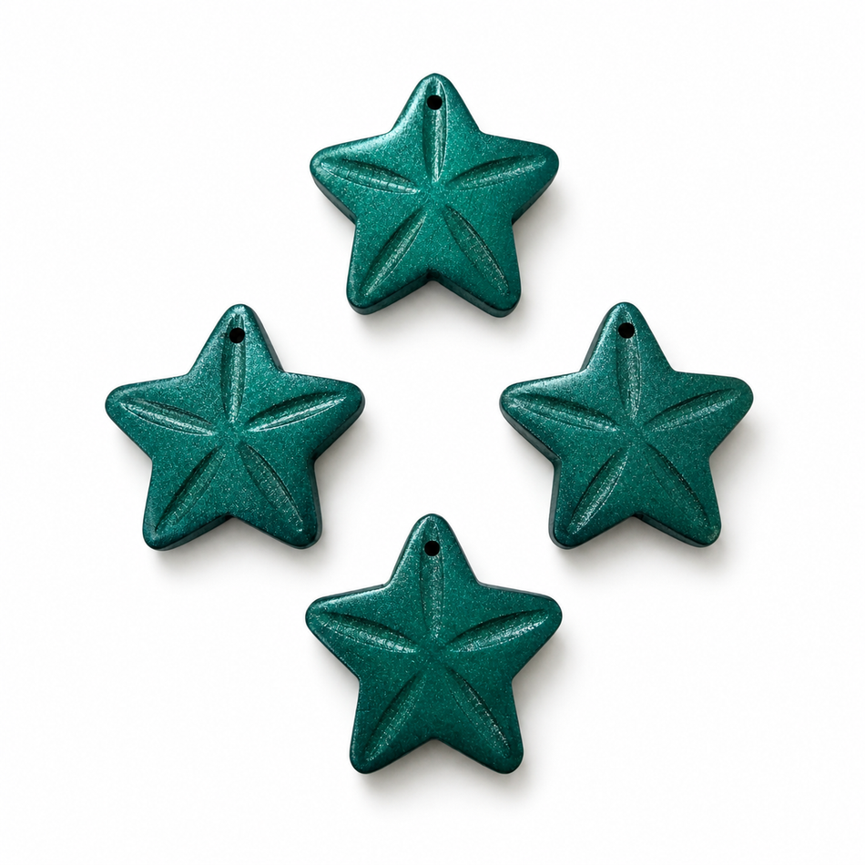 Wooden Star Bead 40mm, 1pc