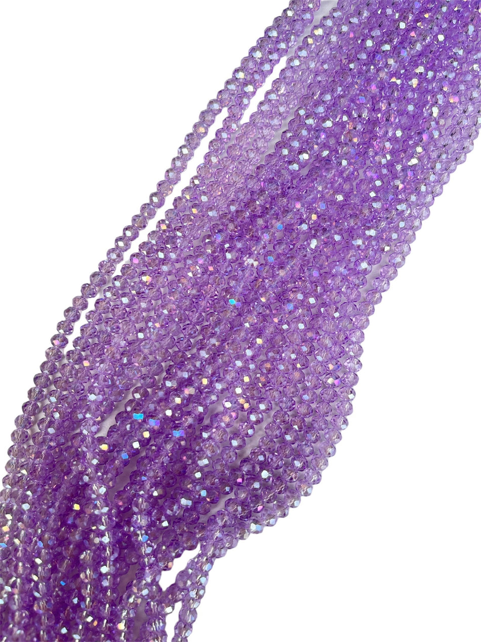 Faceted Rondelle Crystal Strand