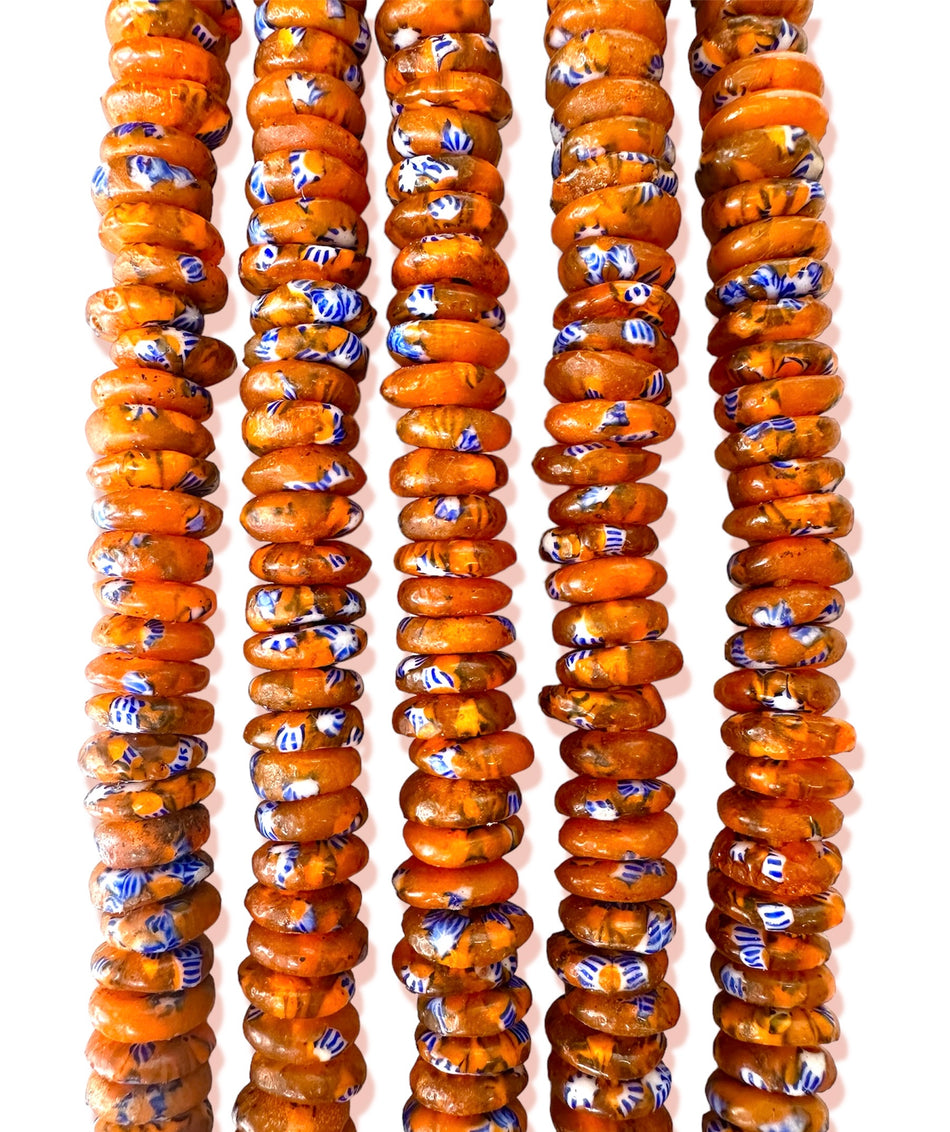 African Rondelle Beads 14mm, 1 Strand