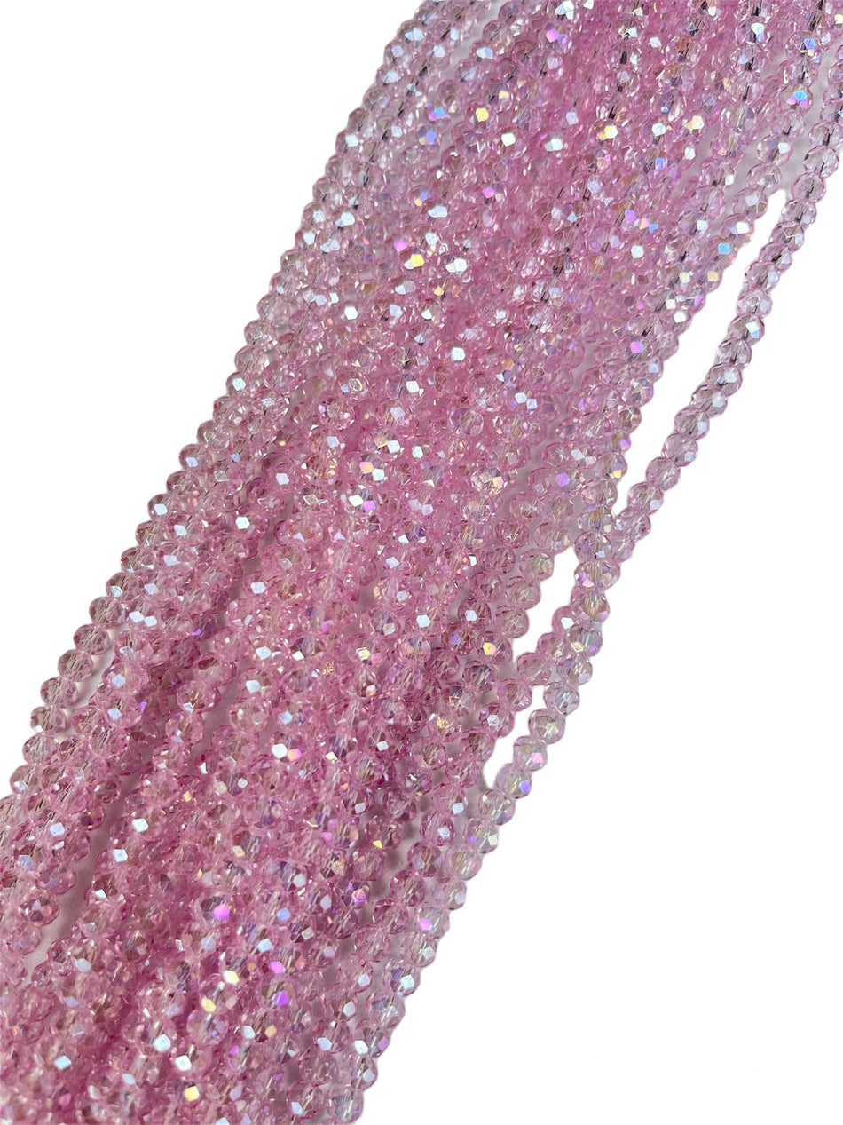 Faceted Rondelle Crystal Strand