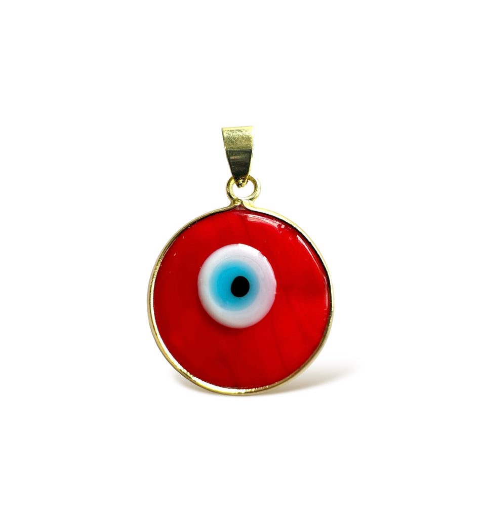 Crystal Evil Eye Pendant 20mm, 1pc