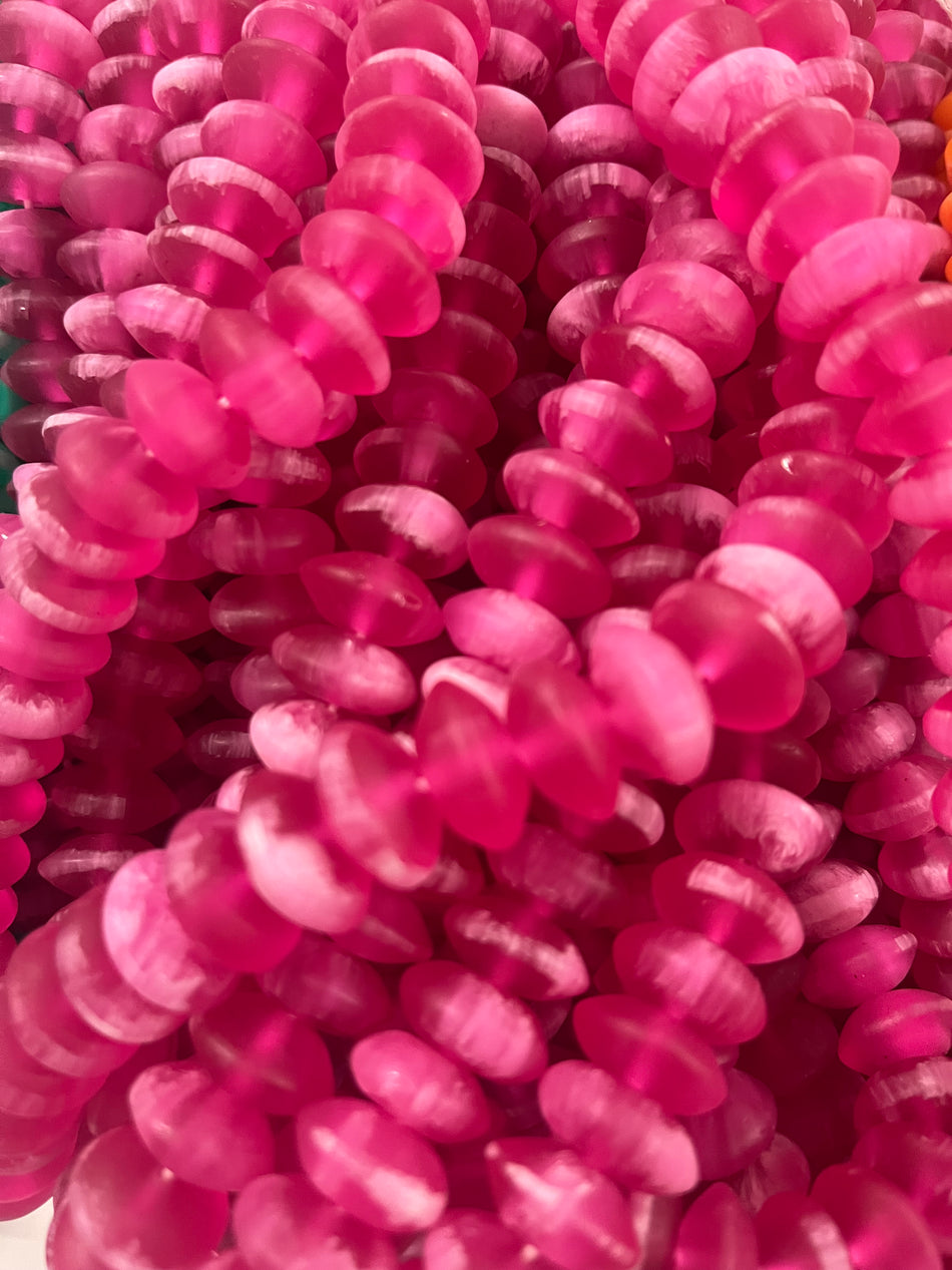 Rondelle Resin Bead Strand, 16mm