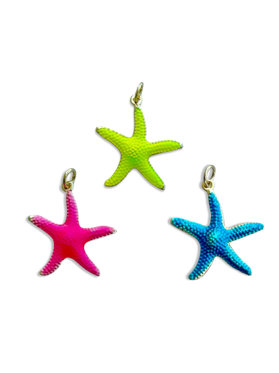 Gold Filled Starfish Pendant 22mm, 1pc