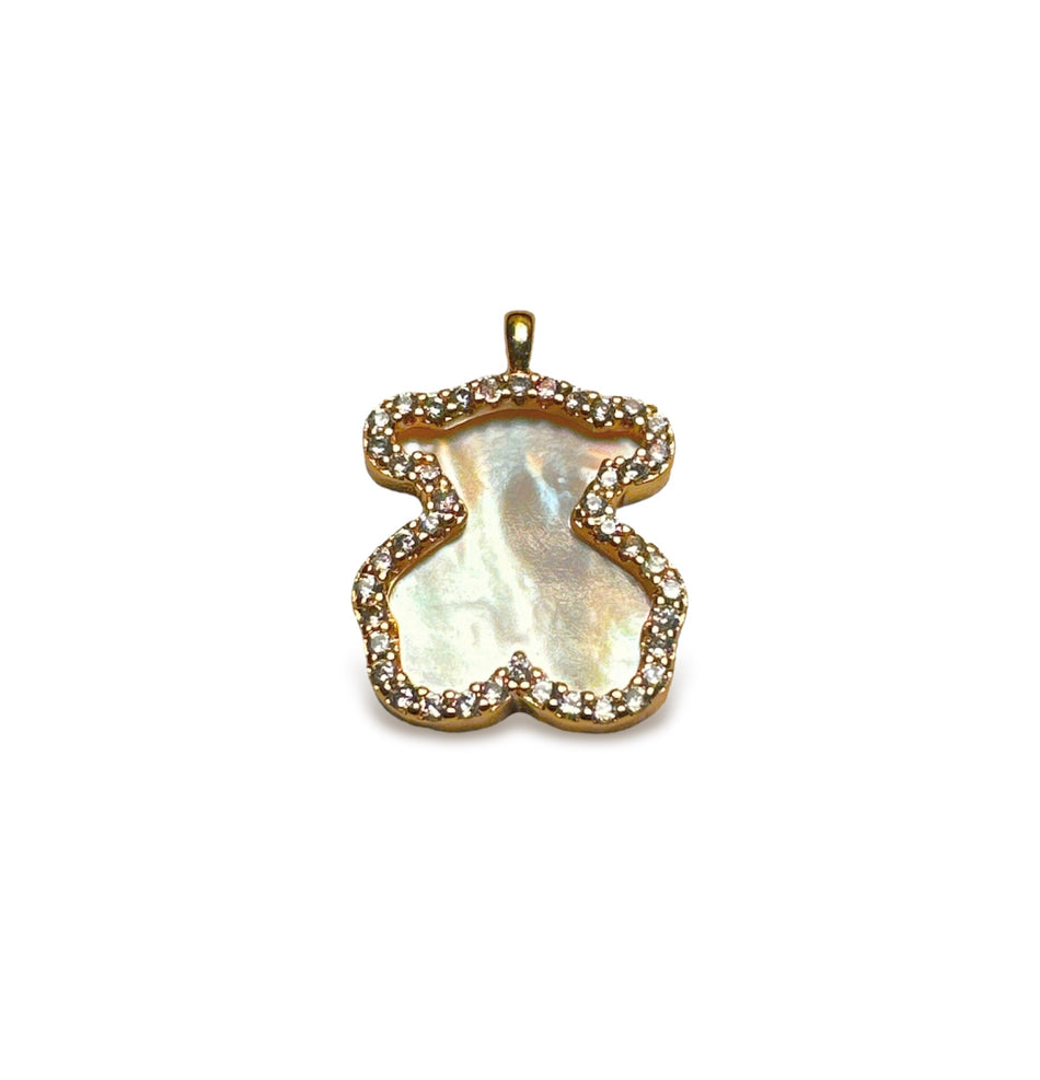 Mother of Pearl Tous Zirconia Pendant, 1pc