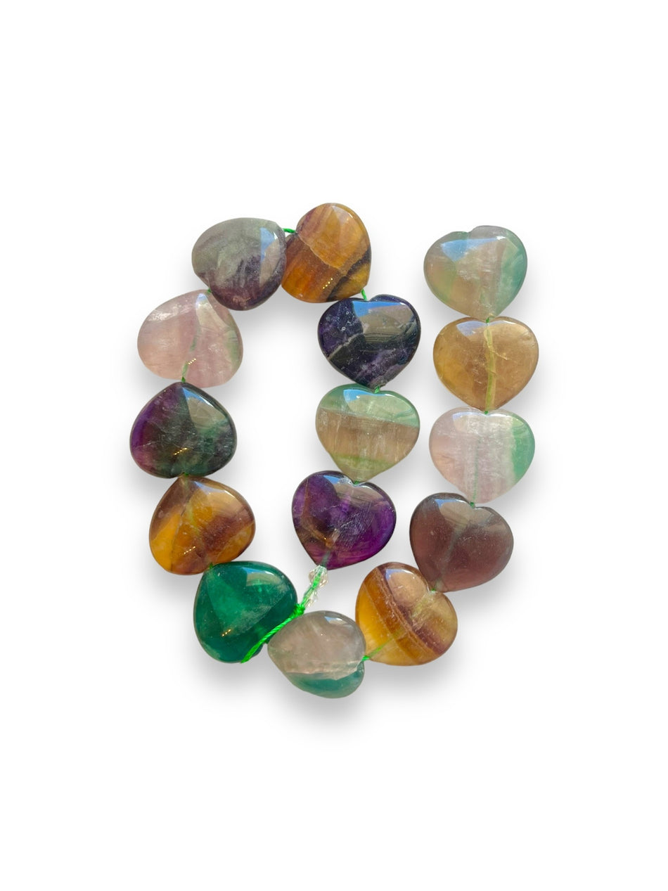 Fluorite Heart, 1pc