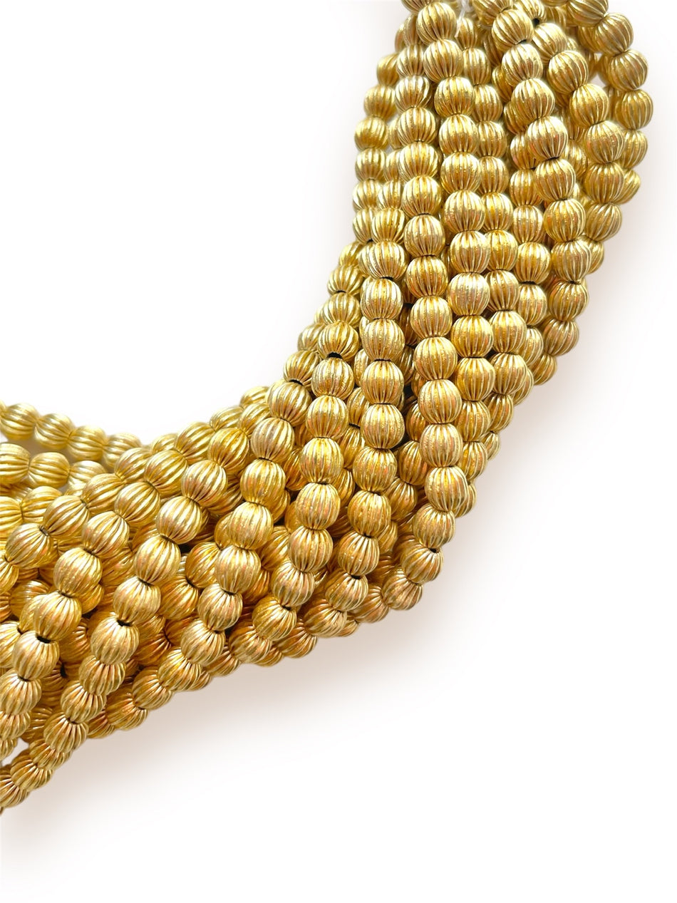 Gold Filled Round Spacer Bead Strand, 6mm