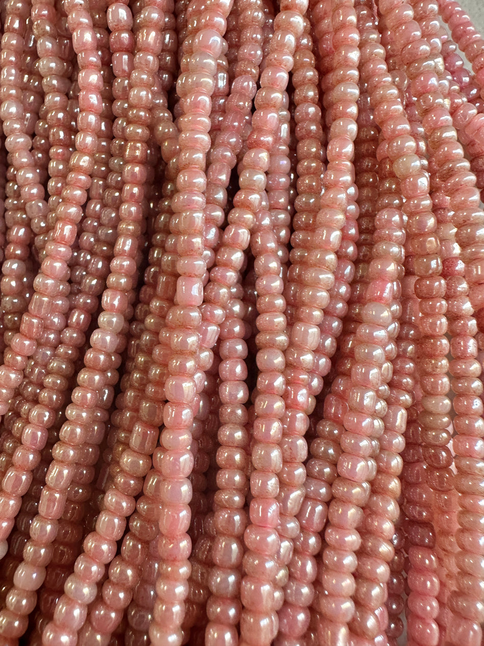 Dusty Rose African Seed Bead Strand, 4mm