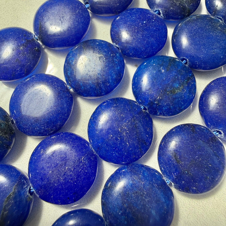 Round Jade Coin Bead 12mm Strand