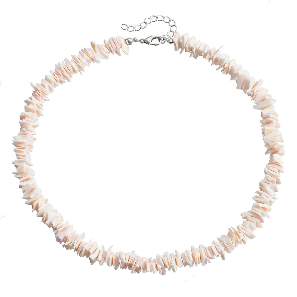 Natural Shell Chip Necklace 16 inches, 1pc