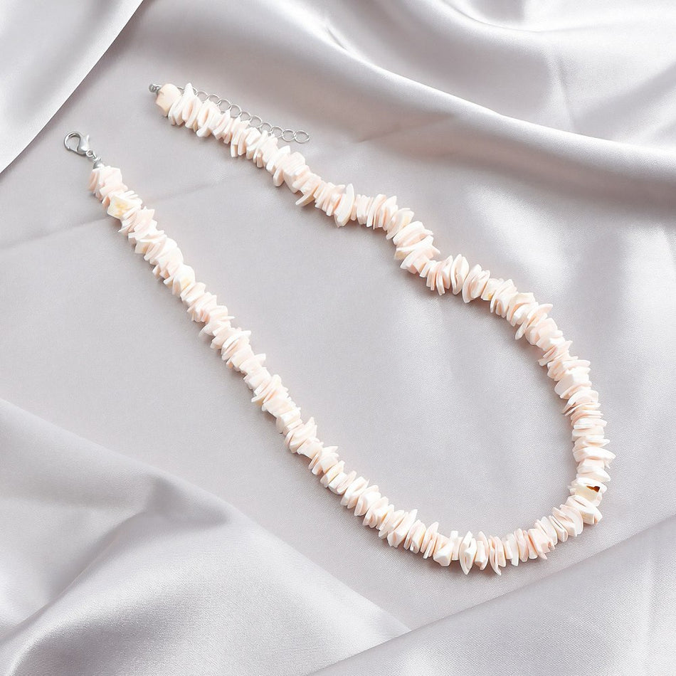 Natural Shell Chip Necklace 16 inches, 1pc