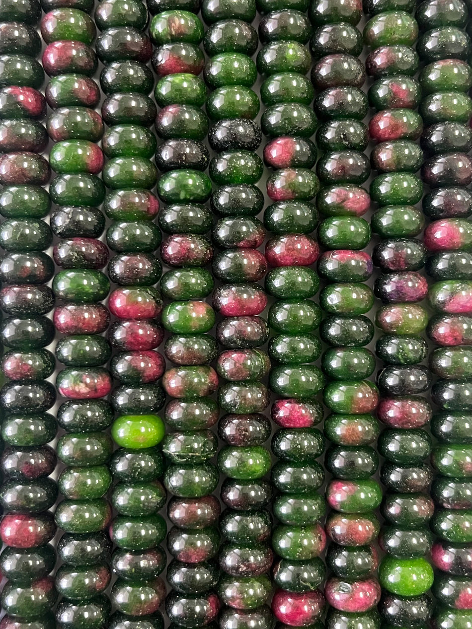 Rondelle Bead Jade Strand, 10mm