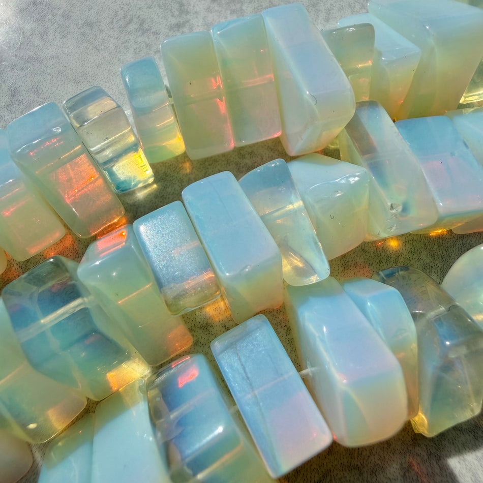 Opalite Triangle Bead 16-18mm Strand