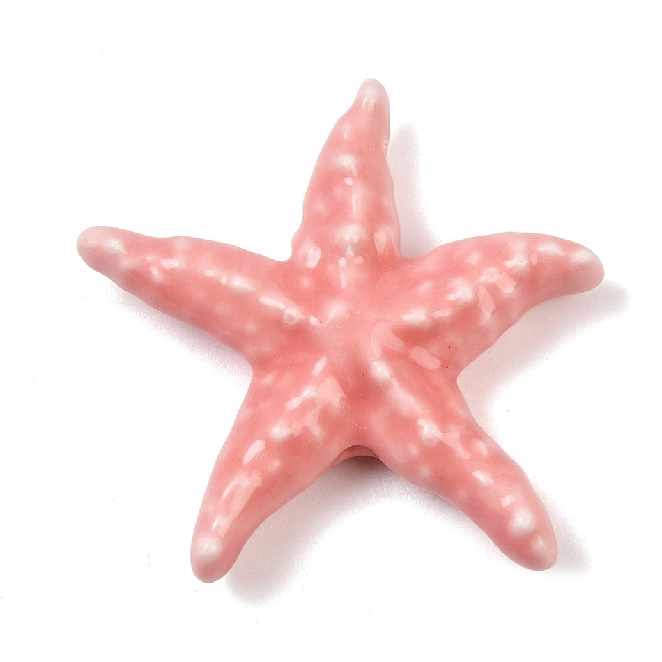 Porcelain Starfish Bead 40mm, 1pc