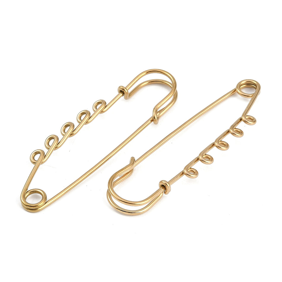 Stainless Steel Pins with 5 loops 71mm, 2pcs