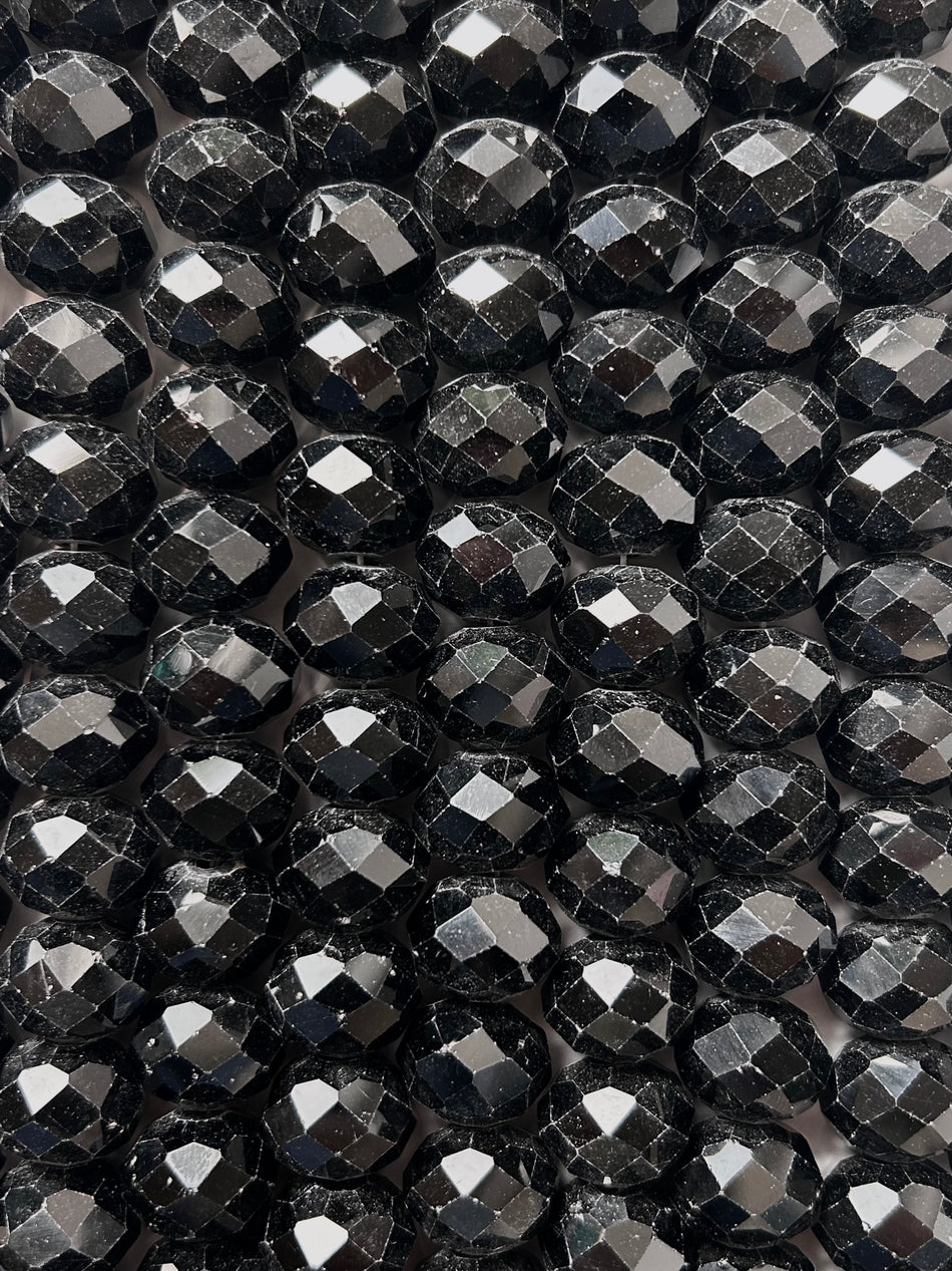 Faceted Rondelle Crystal Bead Strand, 18mm