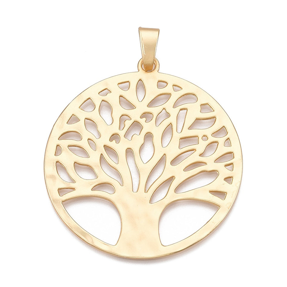 Gold-Filled Tree of Life Pendant 76mm, 1pc