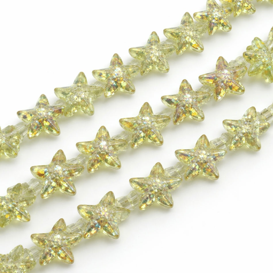 Acrylic Star Bead 14mm Strand