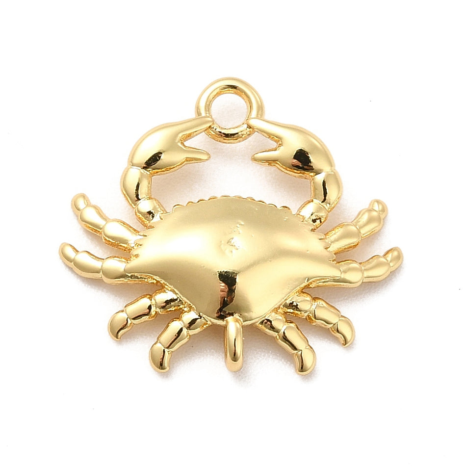 18K Gold Plated Crab Connector 16mm, 1pc