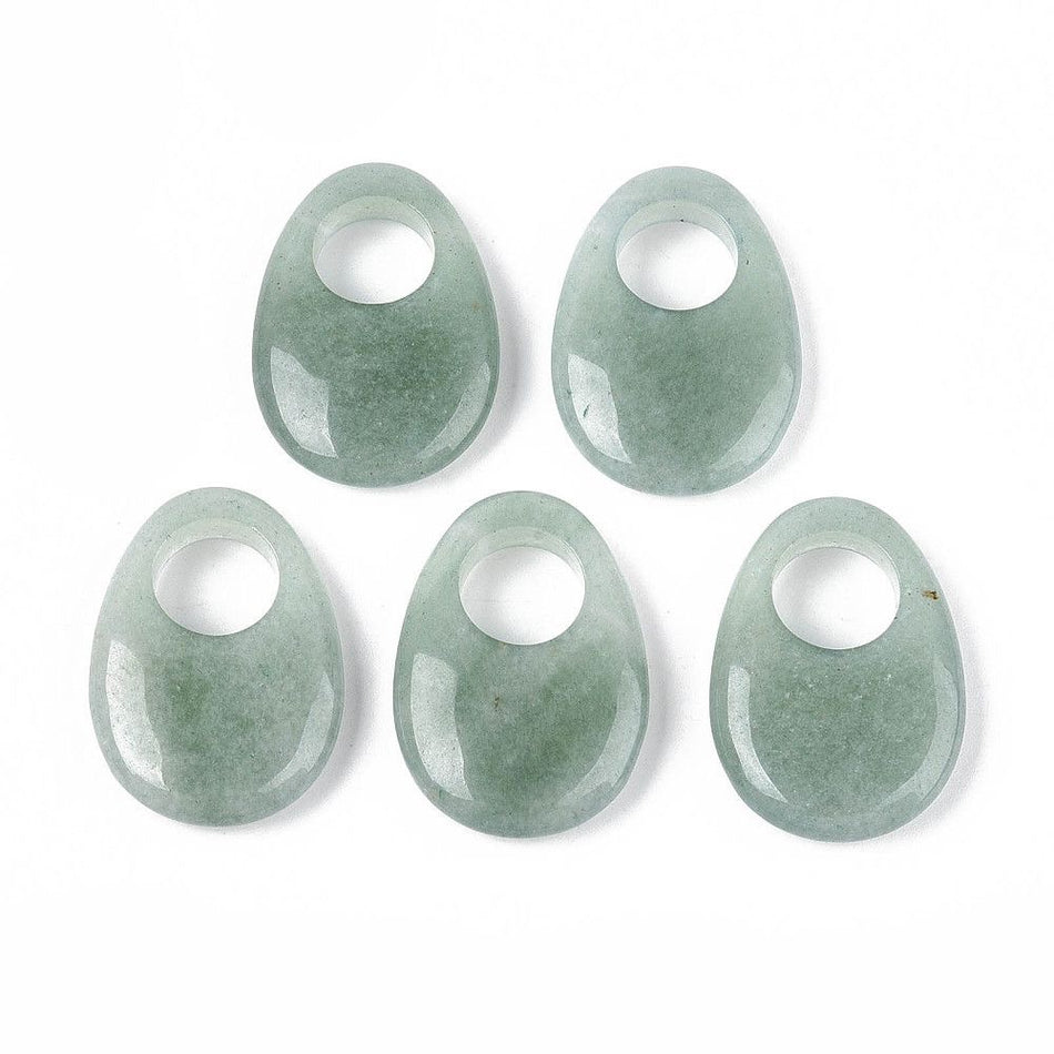 Oval Large Hole Pendant 35mm, 1pc
