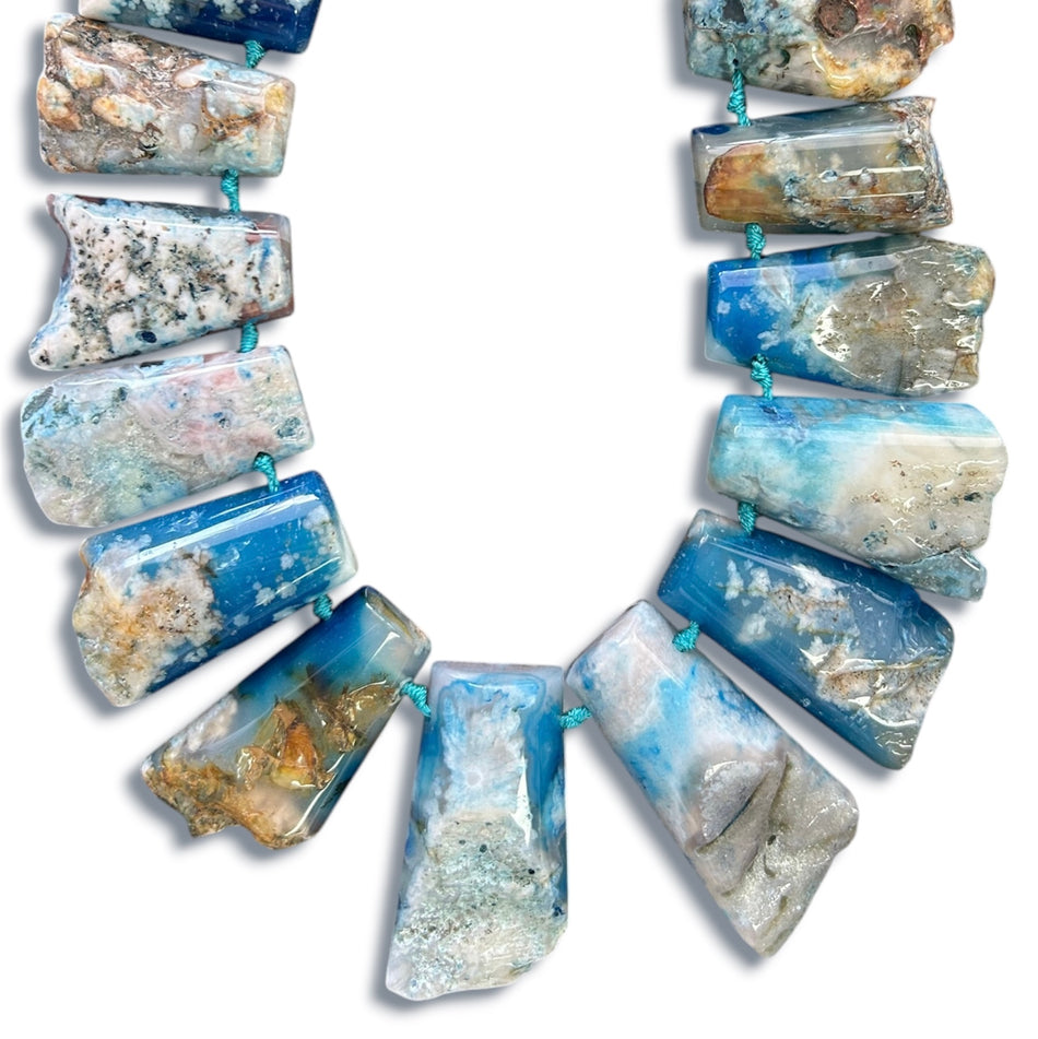 Botswana Agate Bead Strand, 25mm-45mm