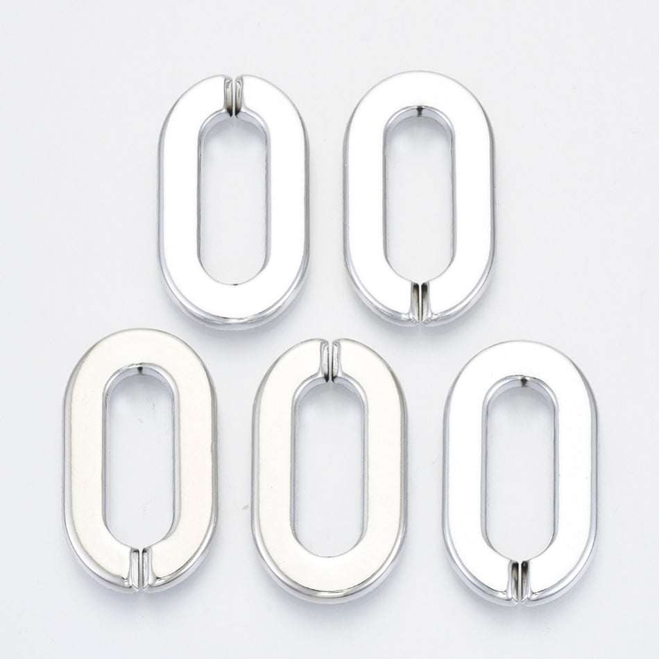 Oval Acrylic Link 35mm, 12pcs