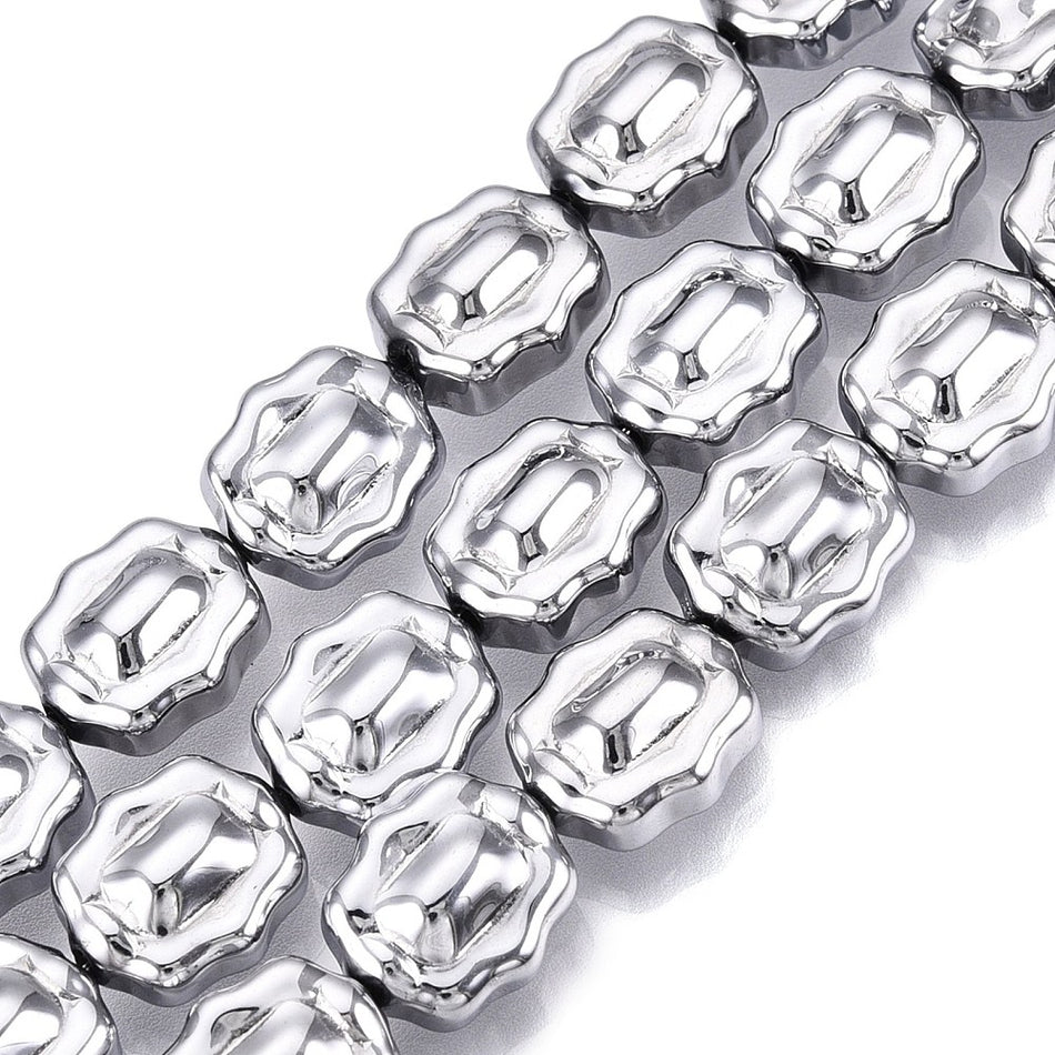 Electroplate Flower Crystal Bead Strand, 12mm