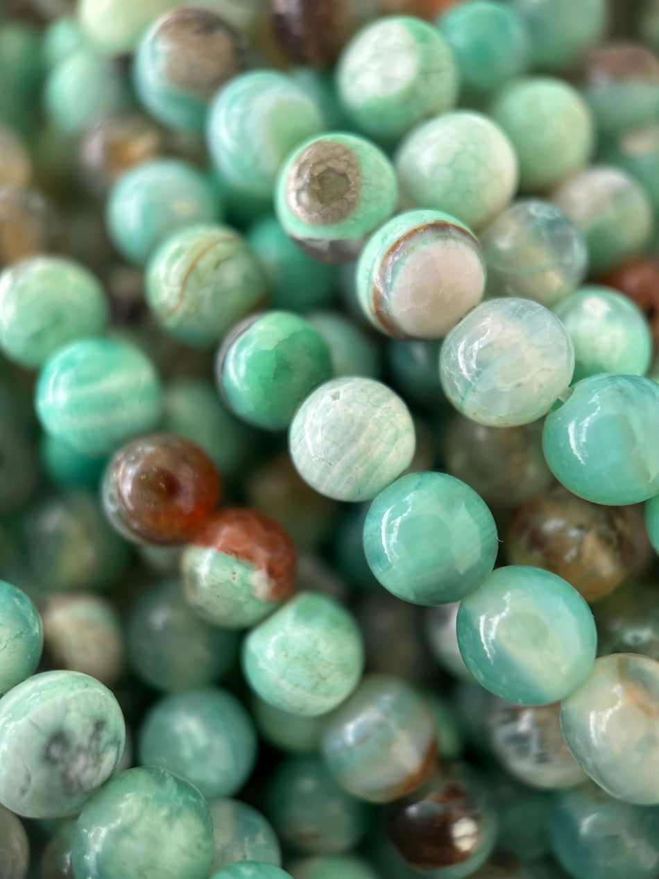 Round Turquoise Agate Strand, 6mm