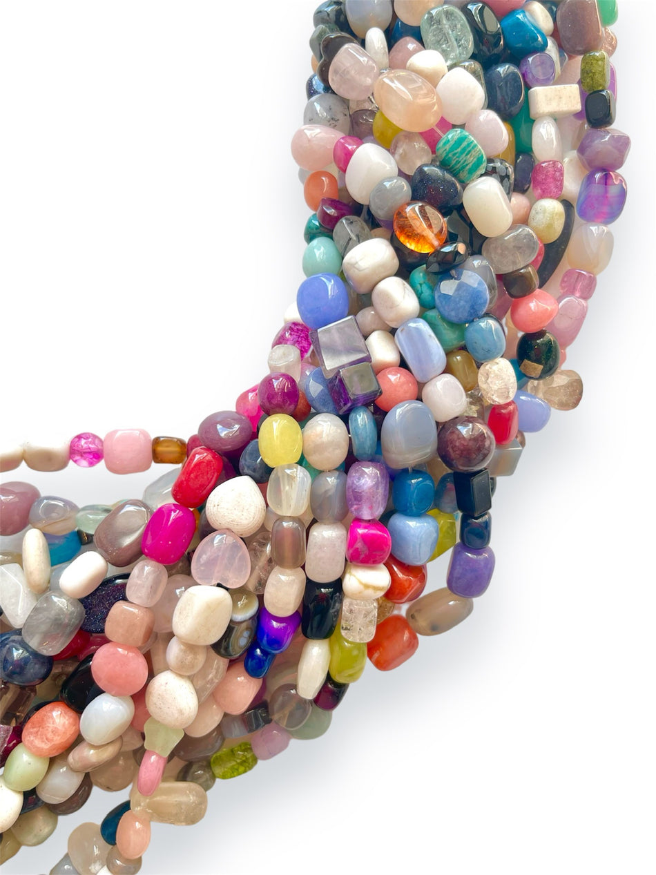 Multi Shape & Multi Color Gem Mix Strand