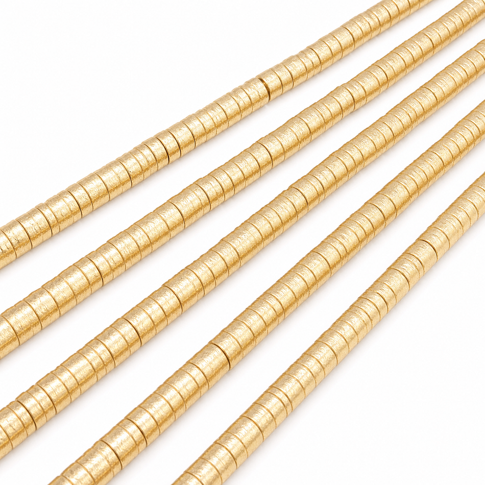 India Gold-Filled Rondelle Strand, 10mm