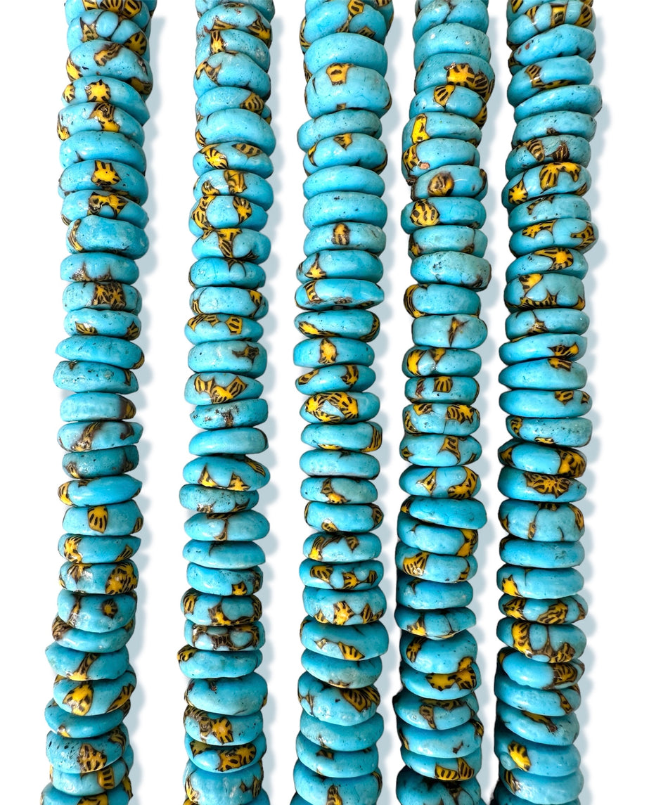 African Rondelle Beads 14mm, 1 Strand