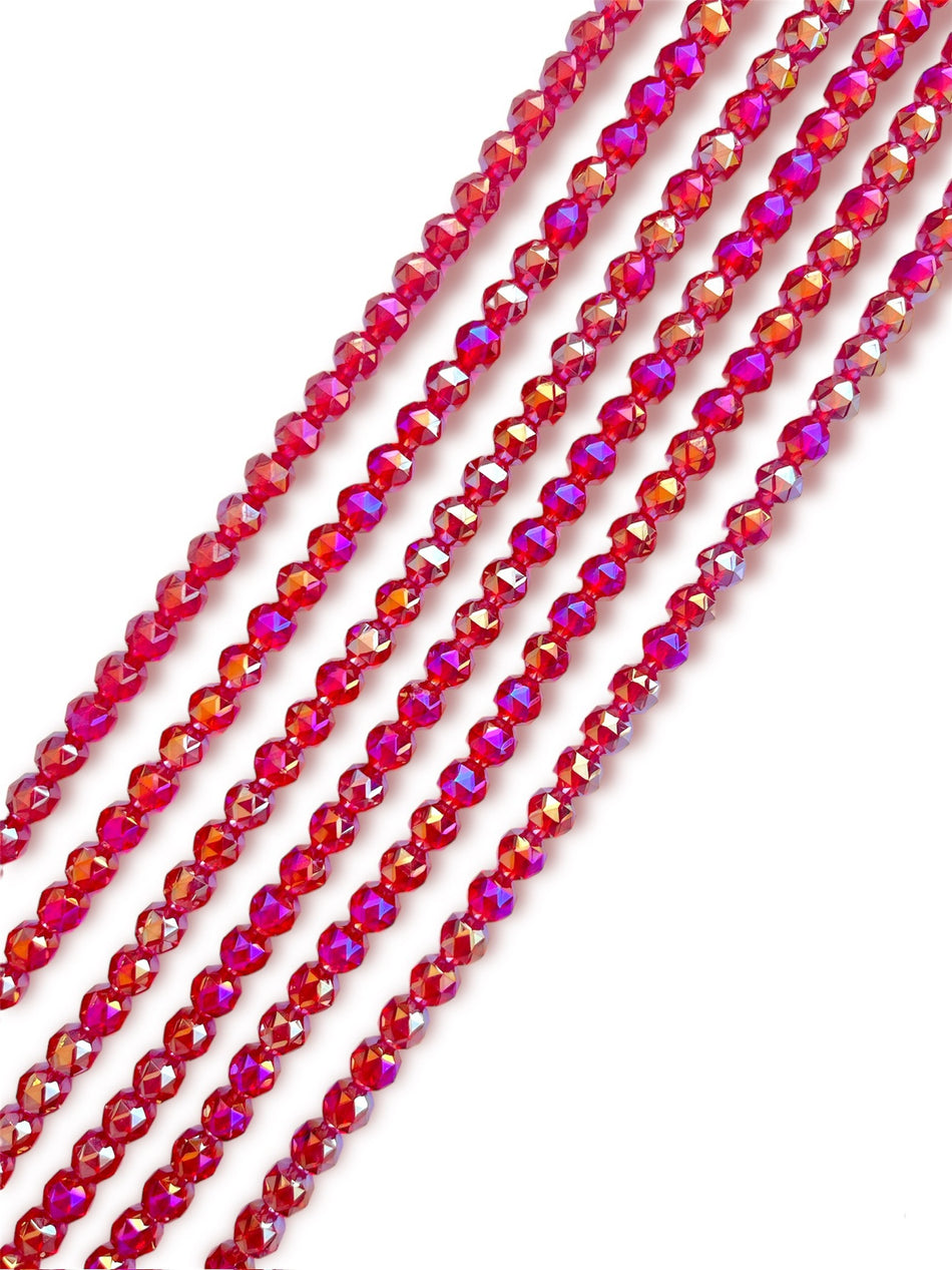 Faceted Crystal Round Strand, 10mm