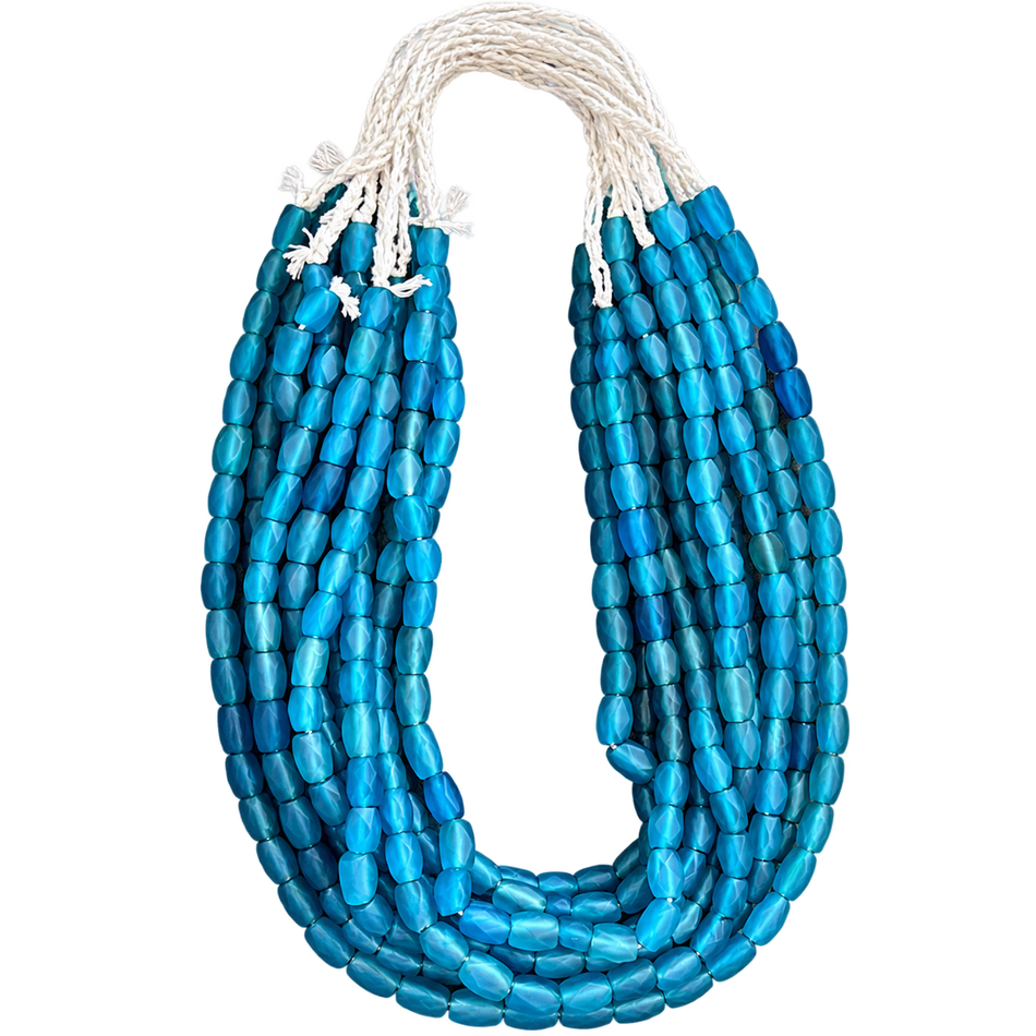 Resin Faceted Rectangular Beads Strand,