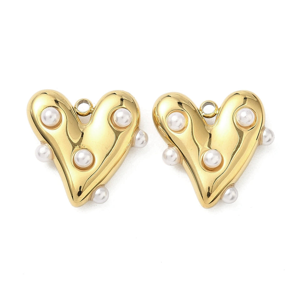 Stainless Steel Heart Pendant, 1pc