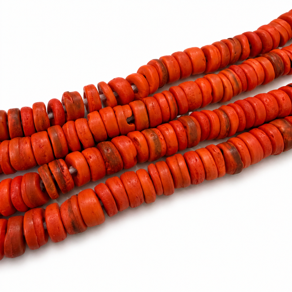 Wood Rondelle Bead 8mm Strand