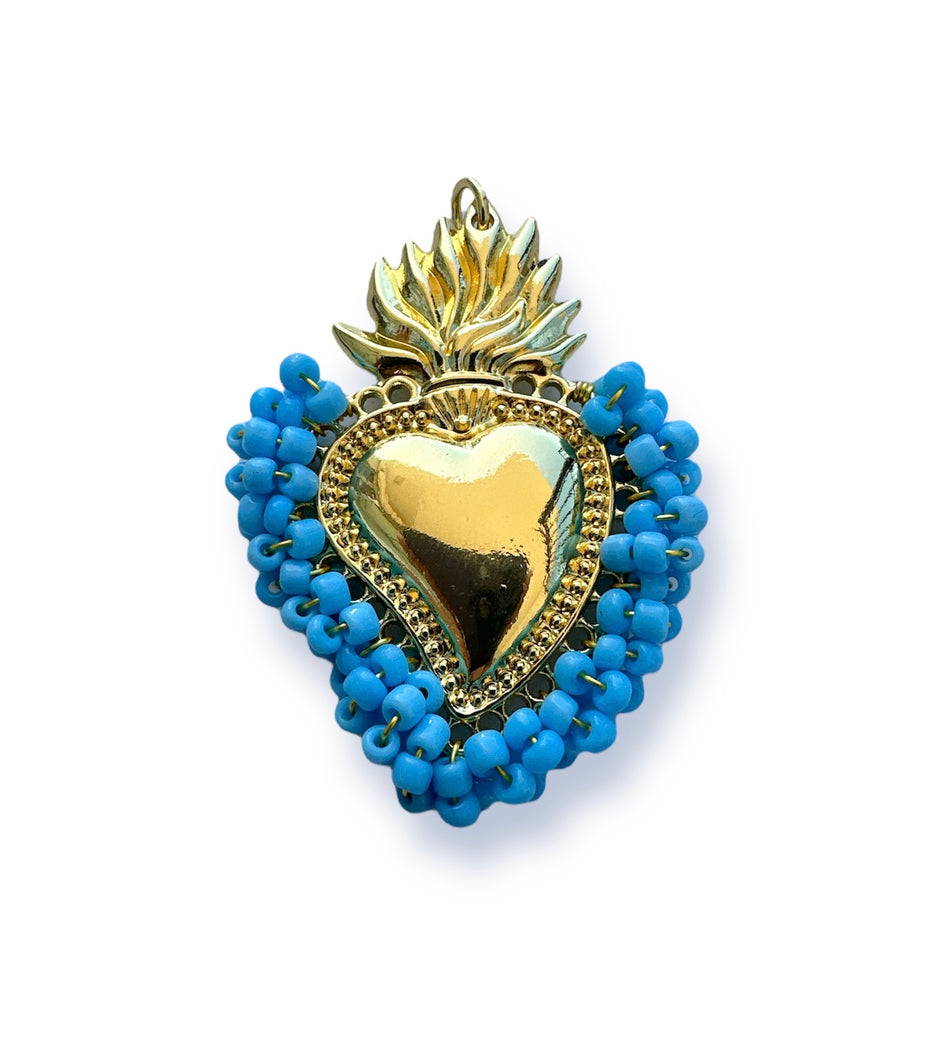 Gold-Filled Sacred Heart Pendant, 1pc