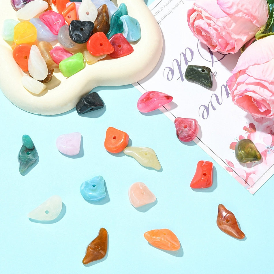Acrylic Chip Bead Mix 20mm, 10pcs