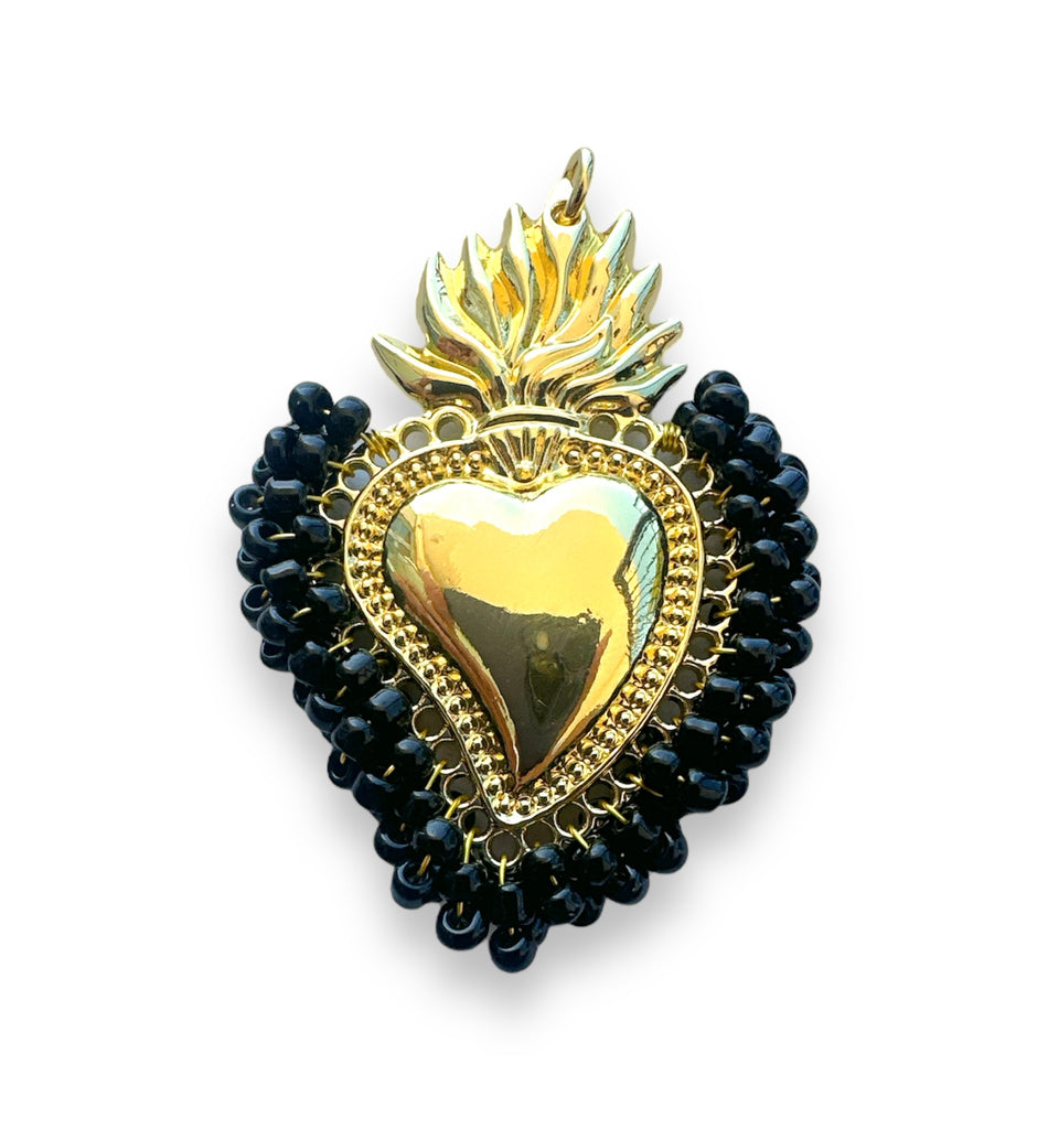Gold-Filled Sacred Heart Pendant, 1pc