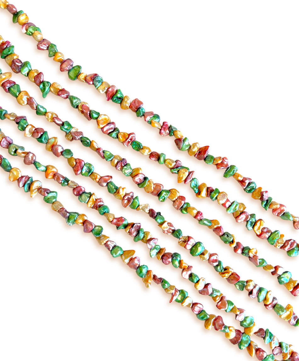 Multicolor Chip Freshwater Pearl Strand, 5-7mm