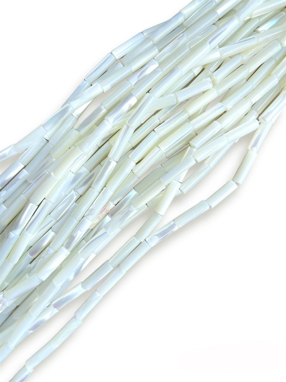 Shell Tube Bead Strand, 12mm