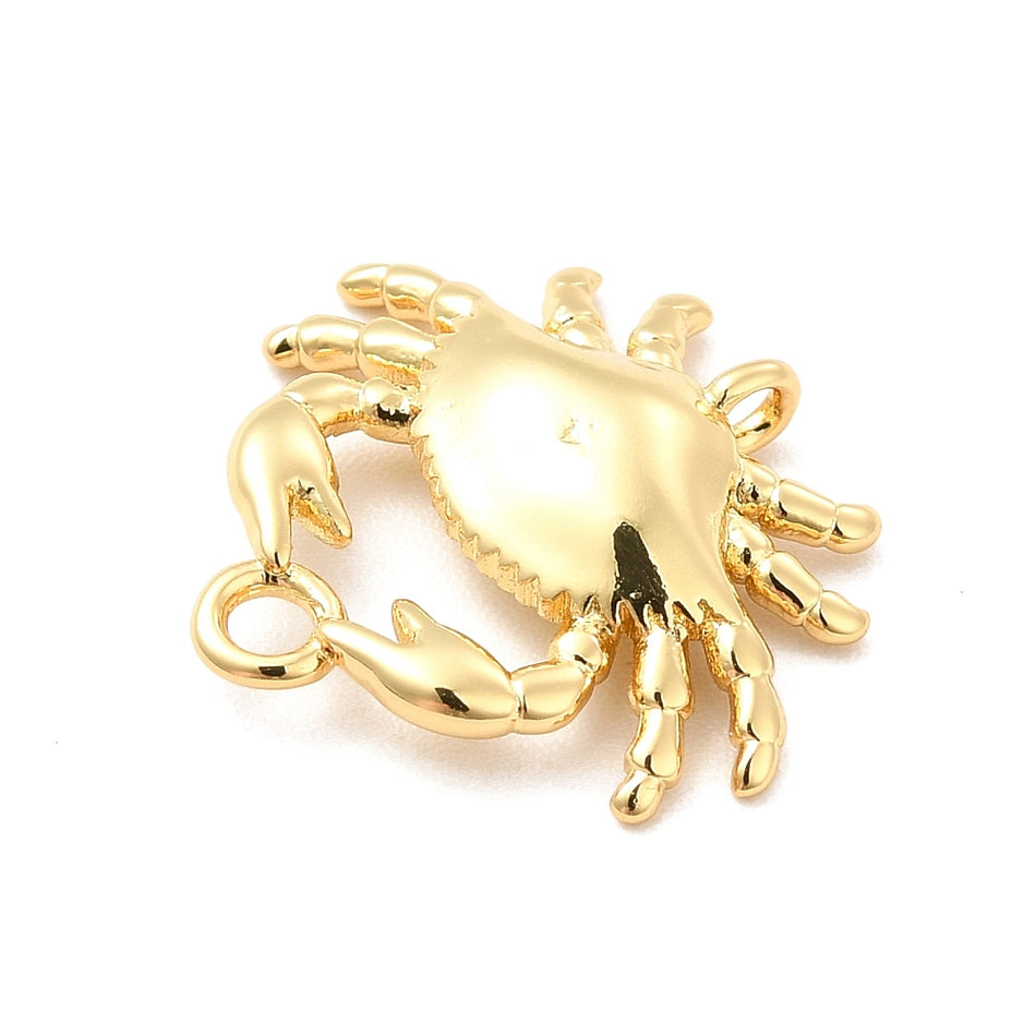 18K Gold Plated Crab Connector 16mm, 1pc