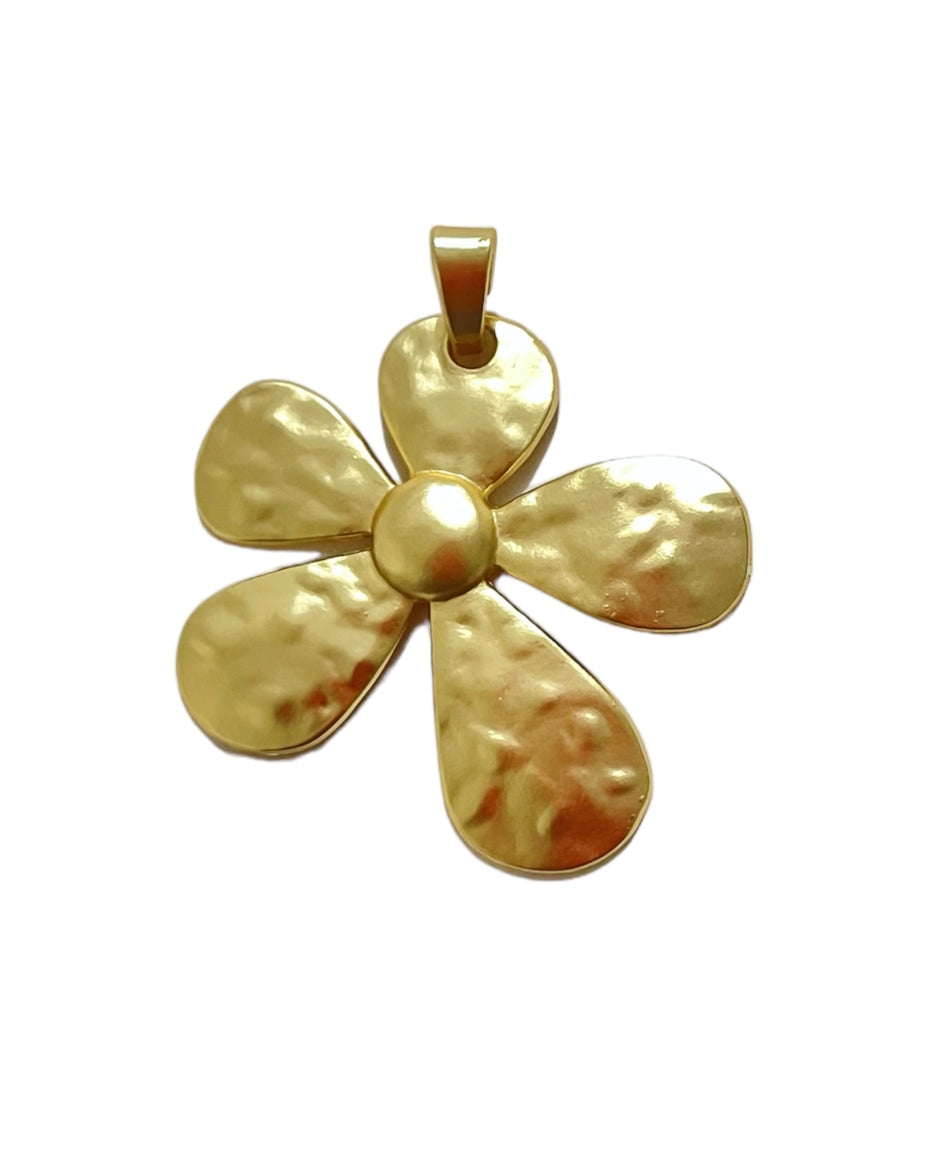 Gold-Plated Flower Pendant