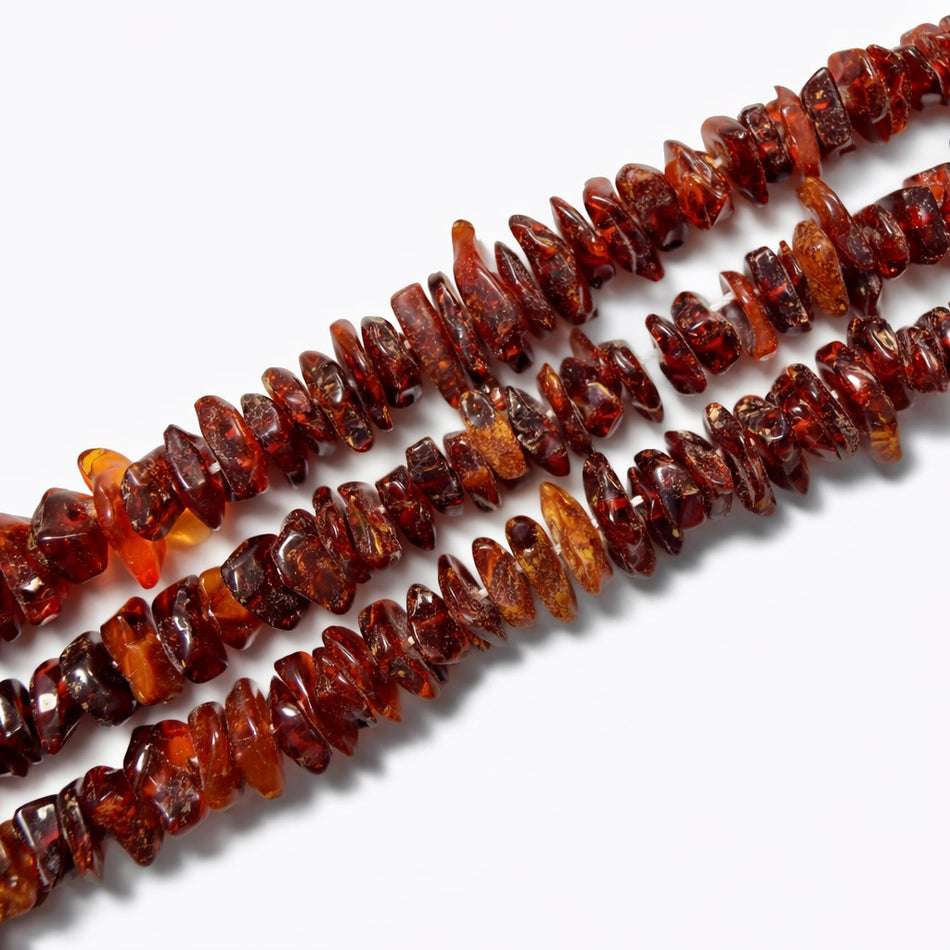 Natural Ambar Chip Bead 10mm Strand