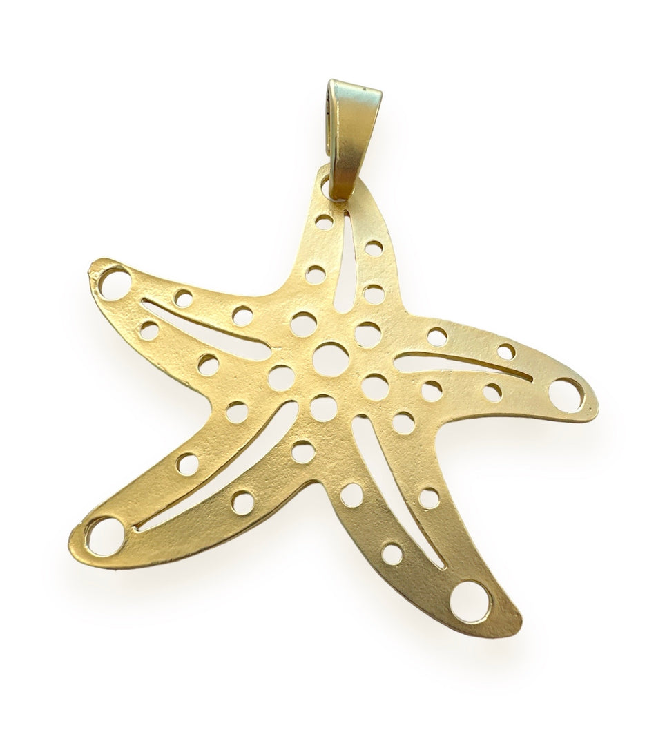 Gold-Plated Starfish Big Pendant, 1pc