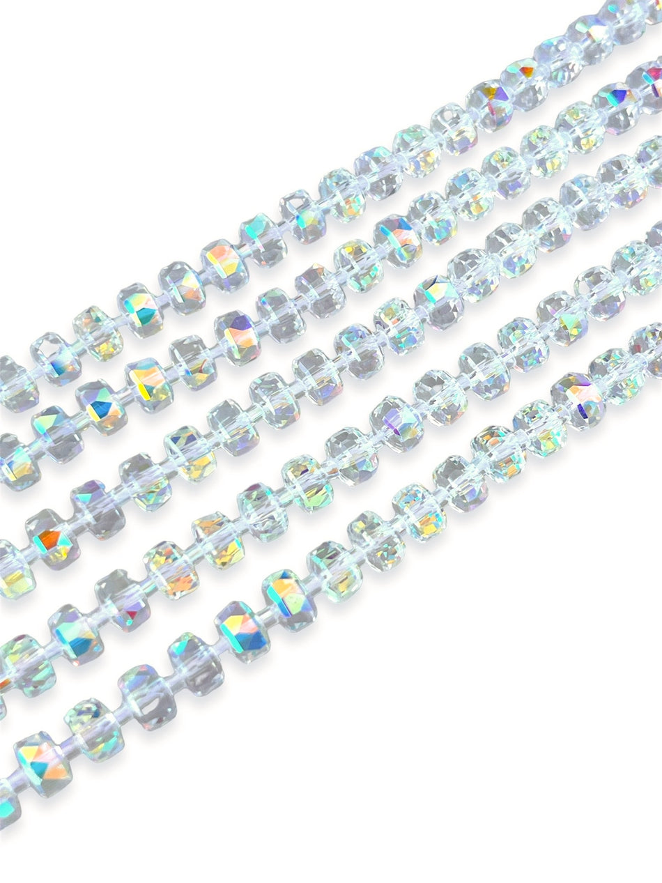 Tornasol Rondelle Crystal Strand, 8mm