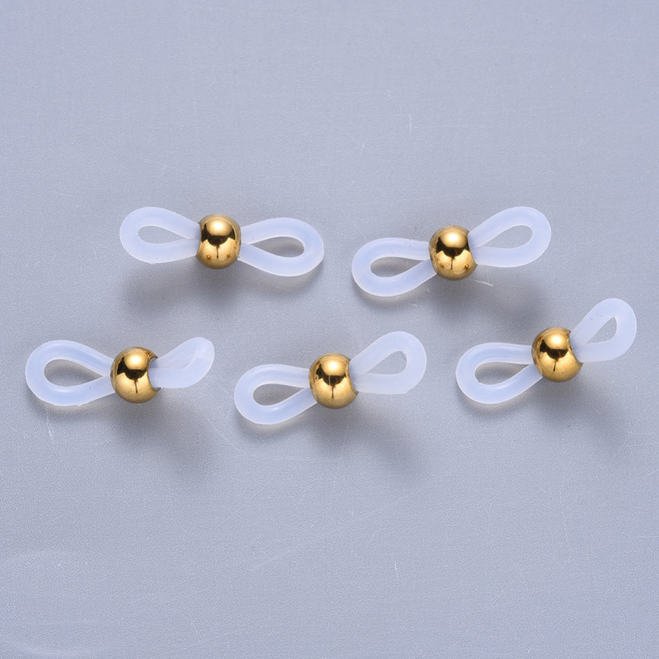 Silicone Stainless Steel Eyeglass Holder, 20pcs