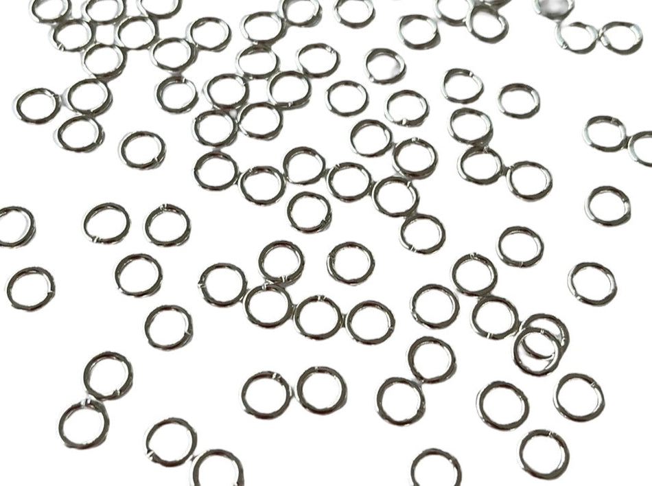 Silver Plated Jump Rings 9mm, 100pcs