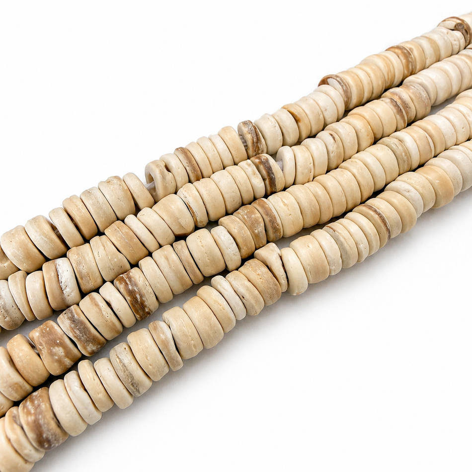 Wood Rondelle Bead 8mm Strand
