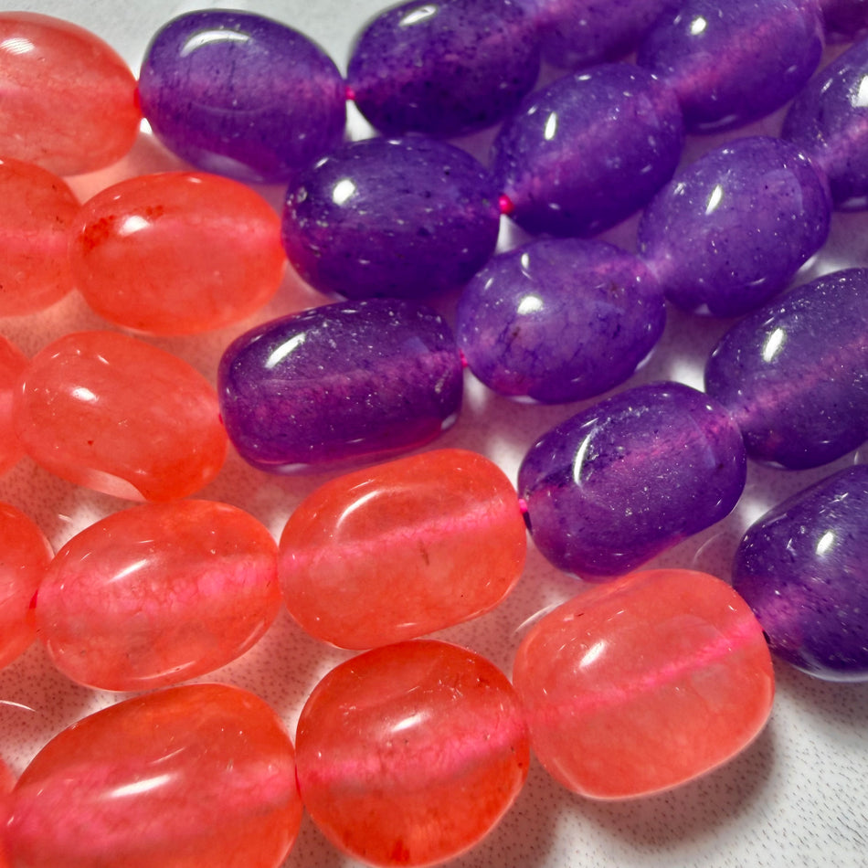 Multicolor Jade Nugget 10mm Strand